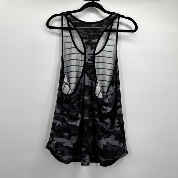 Zyia Active Tank Top Womens 3XL Black Gray Camo Racerback Lightweight Athletic - Picture 4 of 10